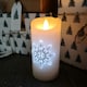 image 4 of 15cm Battery Operated Glitter Snowflake Dancing LED Candle Christmas Decoration with Thin Lines