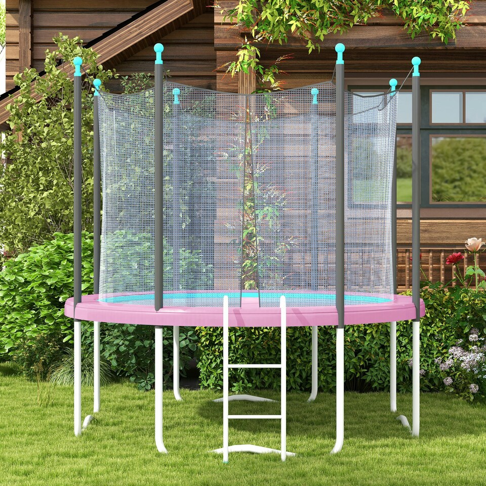 image 1 of SPORTNOW 8FT Trampoline Pad Spring Cover, Waterproof, Multi-Colored