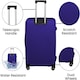 image 2 of Lightweight Navy Hard Shell ABS Suitcase Set Luggage Travel Trolley Set of 3 Cabin Cases