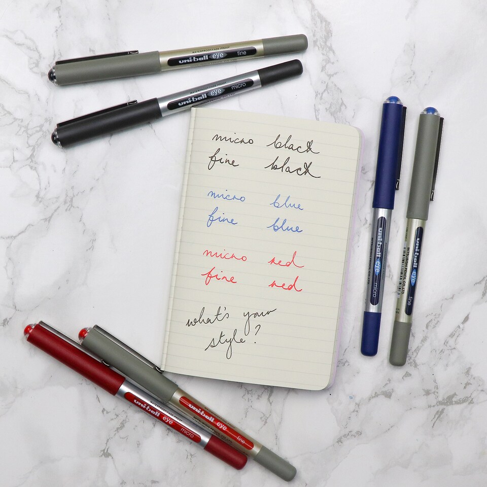 image 1 of Uni-Ball Eye UB-150 Liquid Ink Rollerball Pens 0.5mm Nib Pack of 12