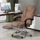 image 2 of Vinsetto Massage Office Chair, Heated Reclining Desk Chair, Brown | Brown