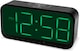 image 6 of Acctim Silas LED Wireless Alarm Clock, 2-inch Display with Adjustable Volume and Brightness | Black | Black/Green