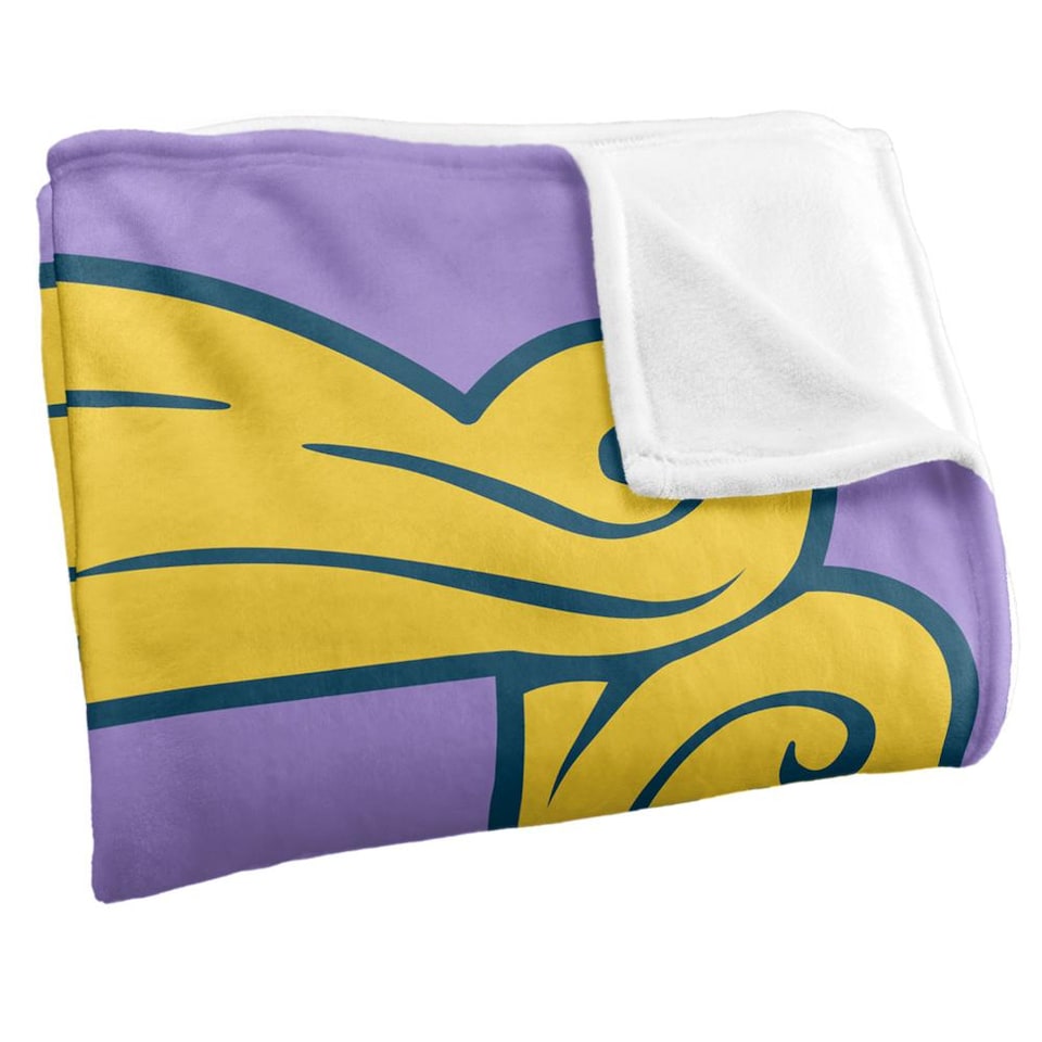 image 1 of Friends Silky Door Supersoft Blanket | Purple | Purple/Yellow | One Size | 1