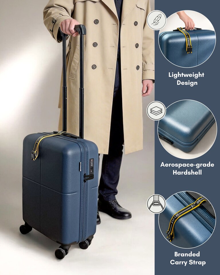 image 1 of Premium 100% Makrolon PC 2 PCS Suitcase Set | Vanity + Cabin Luggage