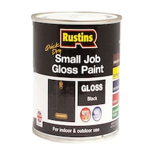 Rustins - Quick Dry Small Job Gloss Paint Black 250ml
