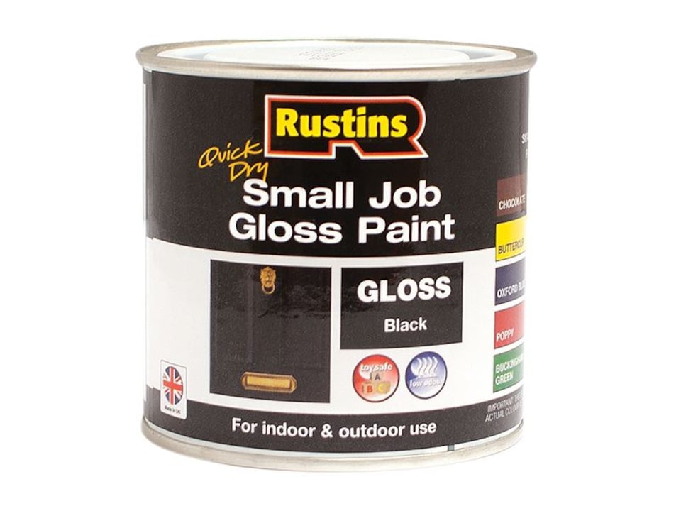 image 1 of Rustins - Quick Dry Small Job Gloss Paint Black 250ml