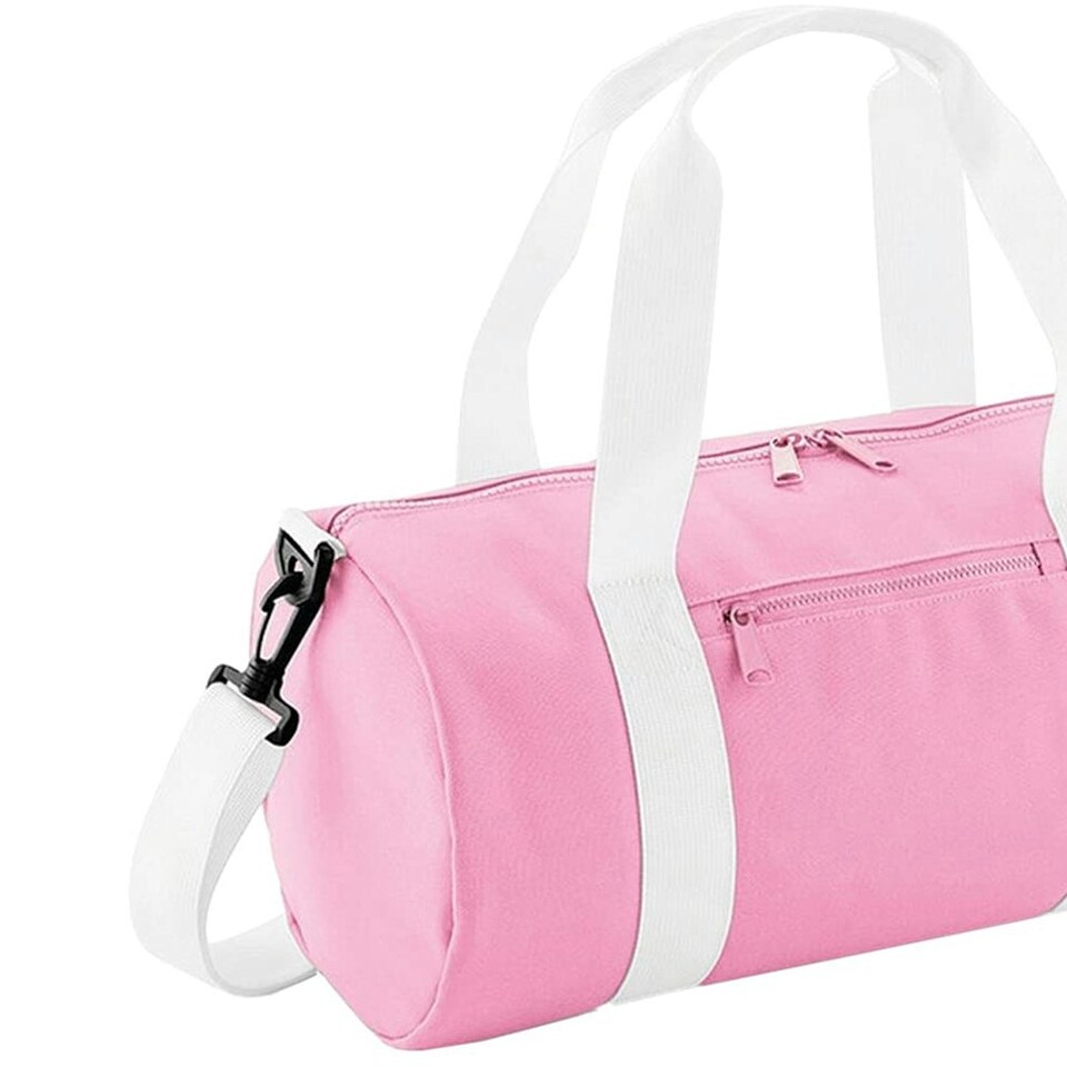 image 1 of Bagbase Mini Barrel Shoulder Bag (Pack of 2) - Classic Pink/White - One Size Pink