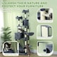 image 10 of PawHut 206cm Cat Tree with Scratching Posts Beds Condos Hammocks, Dark Grey