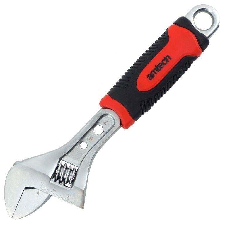 Amtech Adjustable Wrench Injected Grip 8'' - One Colour - One Size