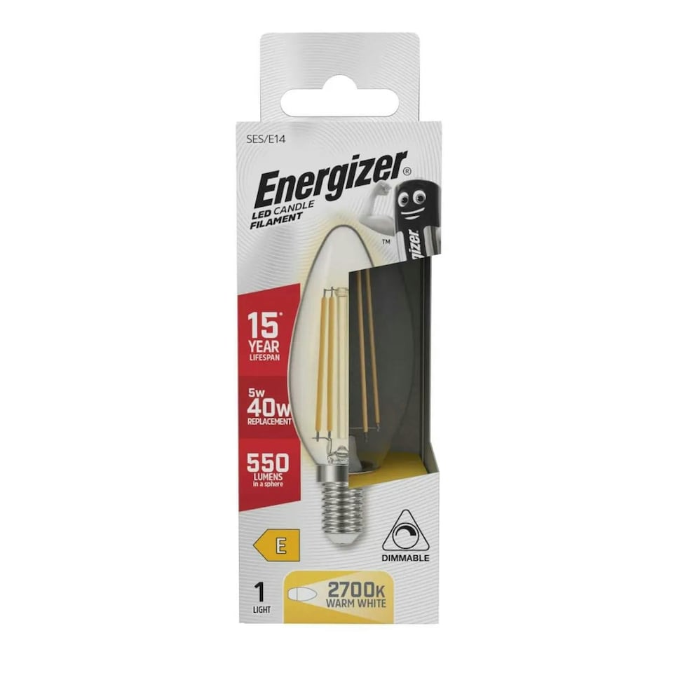 image 1 of Energizer LED E14 550lm 5W 2700K Dimmable (Warm White) - Pack of 1