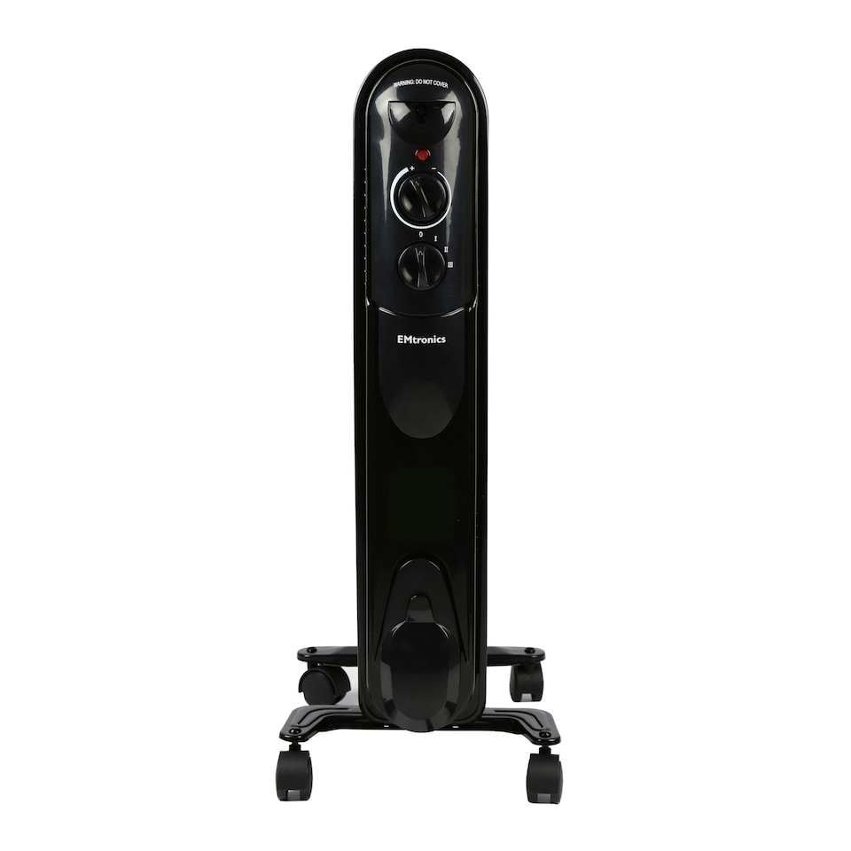image 1 of EMtronics 7 Fin Oil Filled Heater Radiator - Black
