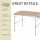 image 6 of Outsunny 3ft Aluminium Picnic Table w/Side Desktop Outdoor BBQ Party Portable