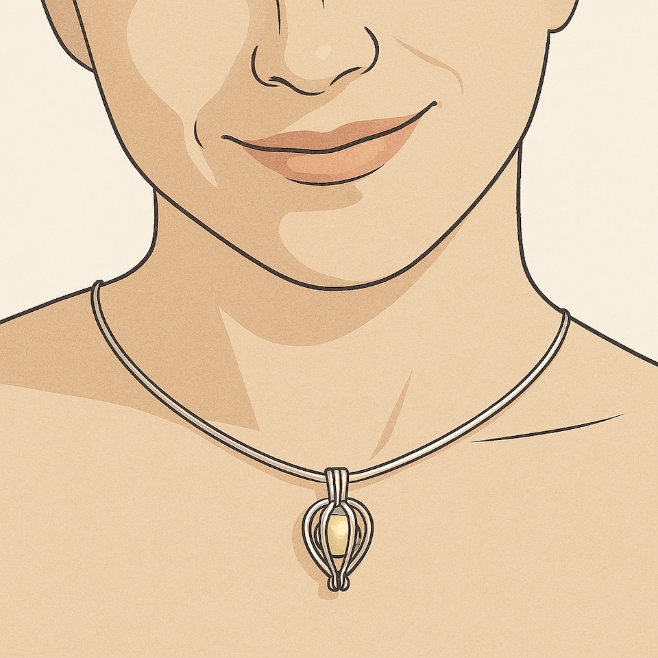 image 1 of Happy Birthday Open-Your-Own Pearl Pendant Necklace Gift