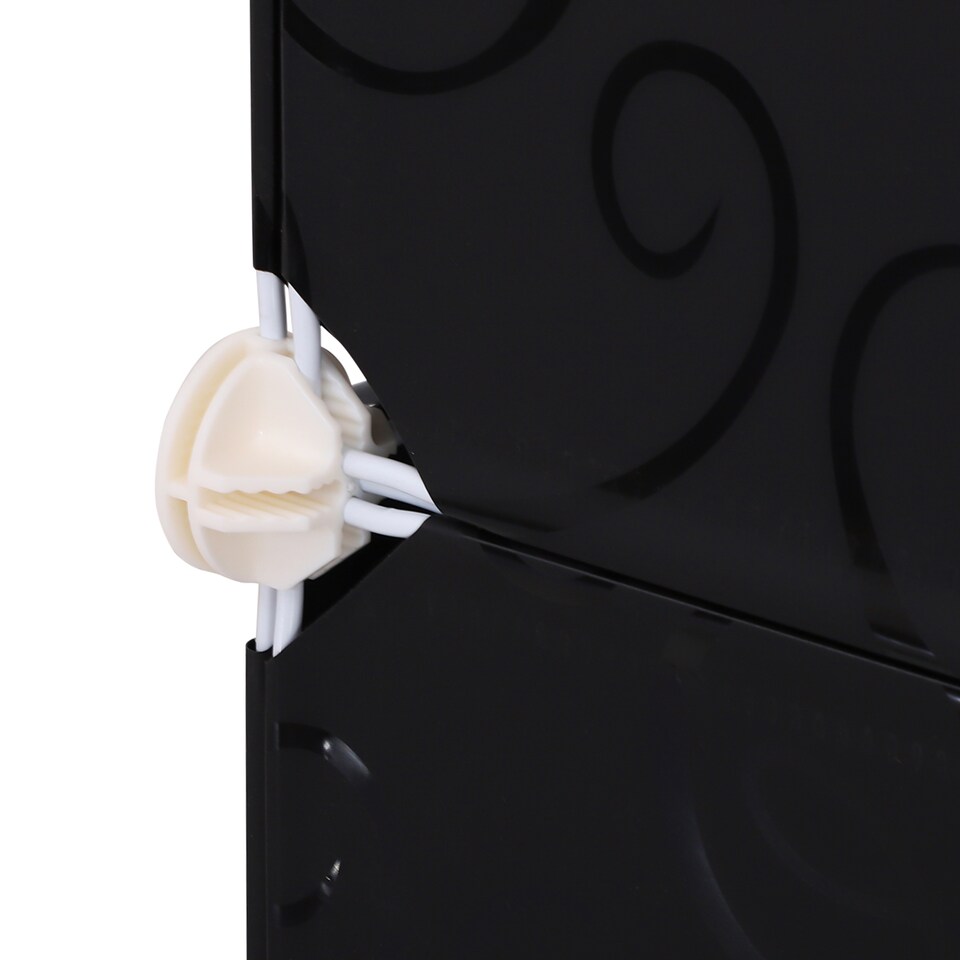 image 1 of HOMCOM Portable Wardrobe for Bedroom, 12 Cube Closet with 2 Hanging Rails, Modular Storage Cabinet, Plastic Armoire for Space Saving, White and Black