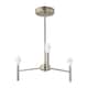 image 2 of Set of 2 Brea - Antique Brass 3 Arm Semi Flush Fittings Only Bronze
