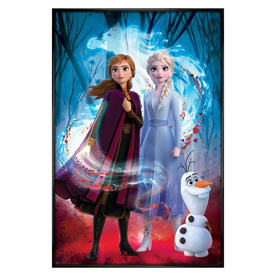 image 1 of Gloss Black Framed Frozen 2 (Guided Spirit) Maxi Poster
