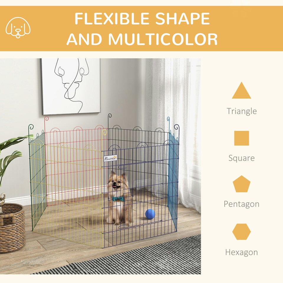 image 1 of PawHut Pet Playpen Dog Puppy Crate Kennel w/ Door