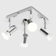 image 2 of ValueLights Modern Square Chrome 4 Way GU10 Ceiling Spotlight
