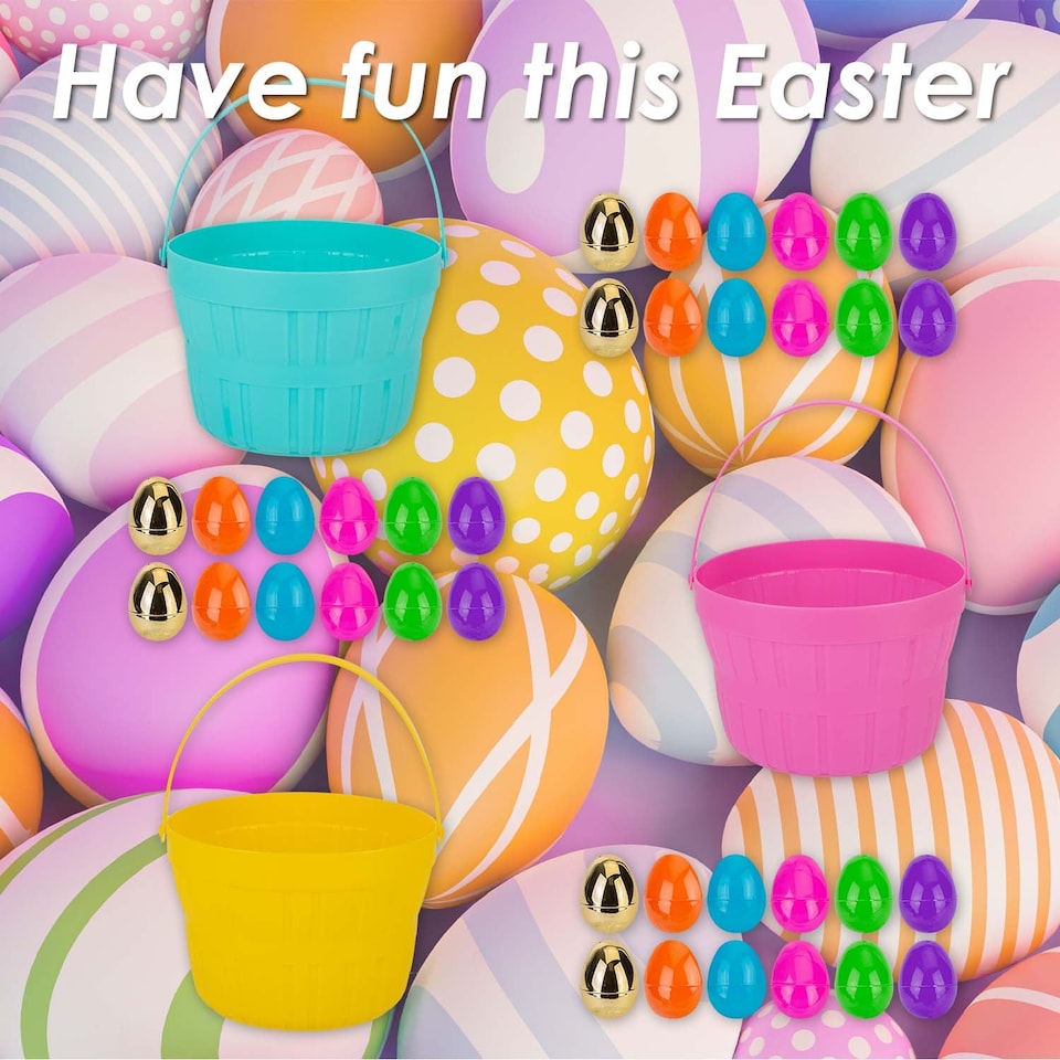 image 1 of vfm-estore Easter Egg Hunt Set 10.5cm x 15cm Multicolour, Pack of 3