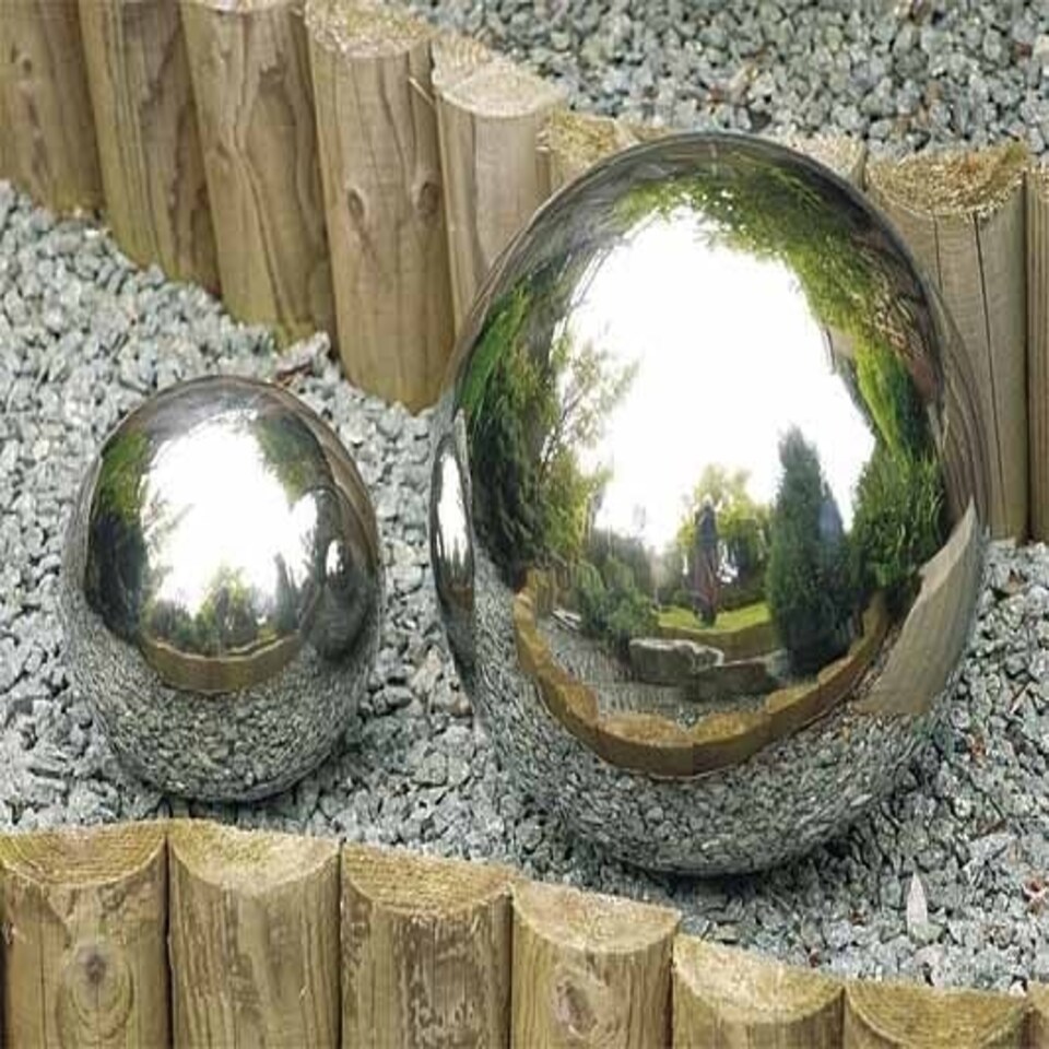 image 1 of Primrose Polished Stainless Steel Gazing Globe in Chrome Silver 12.6cm