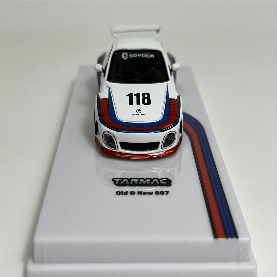 image 1 of Porsche Old & New 997 White #118 1:64 Tarmac Works T64TL053WRB