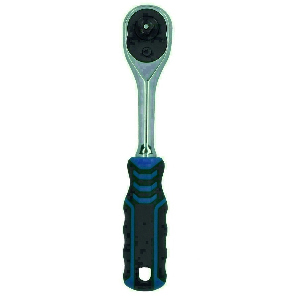 image 1 of 1/4in Drive Straight Headed Ratchet 90 Teeth Quick Release With Rubber Grip