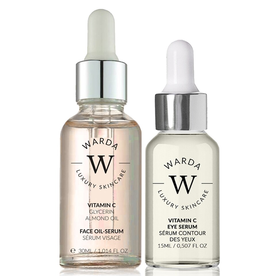 image 1 of Warda Luxury Skincare Skin Glow Boost Vitamin C Eye Serum 15ml + Vitamin C Glow Boost Oil-Serum 30ml