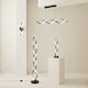 image 7 of ValueLights Infinity Black Double Twist Integrated LED Floor Lamp | Black