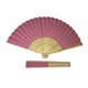 image 4 of Pink Paper Foldable Hand Held Bamboo Wooden Fan by Parev