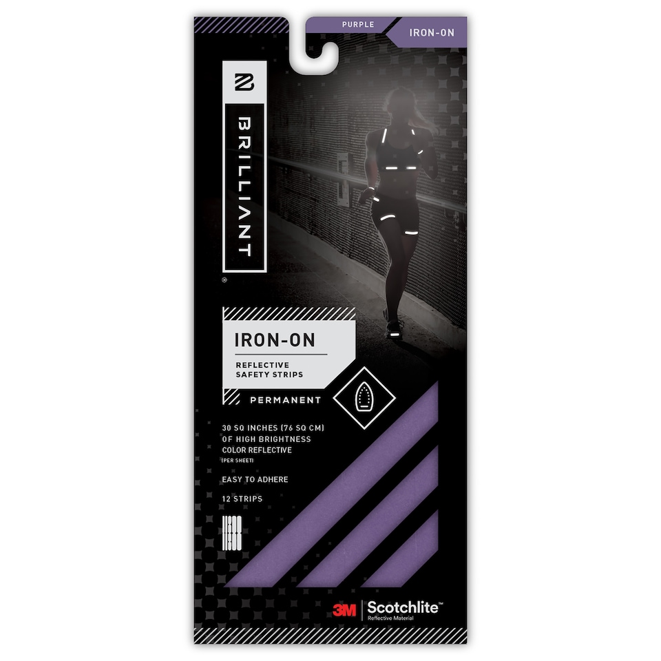 image 1 of Brilliant Reflective Iron Strips - Purple