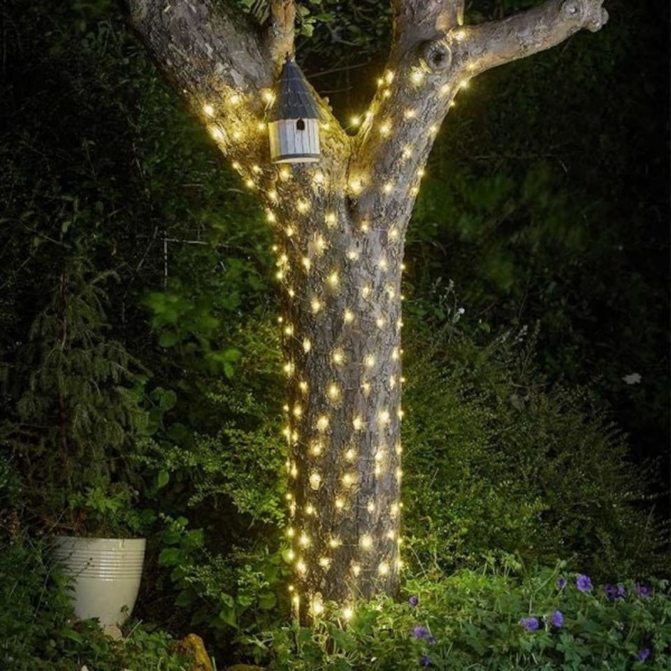 image 1 of Ultra Solar Powered 50 LEDs Firefly String Lights Clear