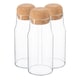 image 1 of Argon Tableware Glass Storage Bottles with Cork Lids - 375ml - Pack of 3