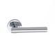 image 4 of Golden Grace Straight T-Bar Bathroom Classic Door Handles Set in Polished Chrome Finish with Thumbturn & Mortise Lock | Chrome | 1 Set