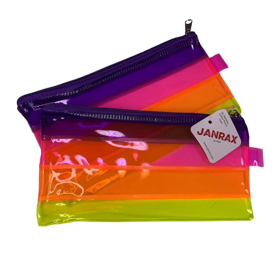 image 1 of DL Rainbow Coloured Rainbow Pencil Case