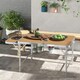 image 2 of Outsunny 3ft Aluminium Picnic Table w/Side Desktop Outdoor BBQ Party Portable