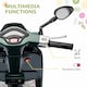 image 4 of AIYAPLAY Vespa Licensed 12V Kids Electric Bike w/ 2 Training Wheels, Green