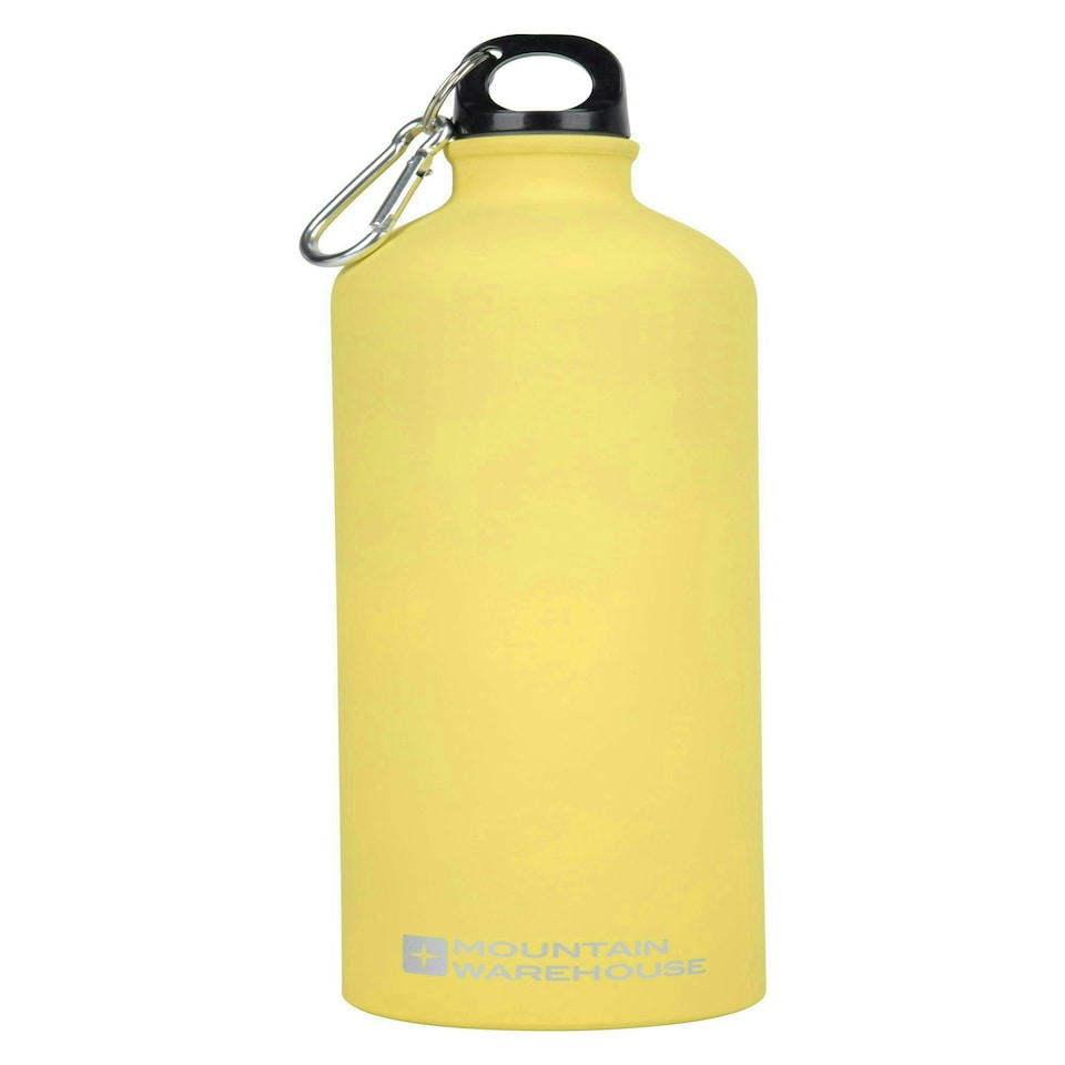 image 1 of Mountain Warehouse Drinking Water Bottle Matt Aluminium Fitness Camping Flask Yellow