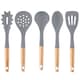 image 1 of Cooks Professional 5 Piece Silicone Utensil Set – Kitchen Cooking Spoons, Ladle & Spatula | Grey | 5