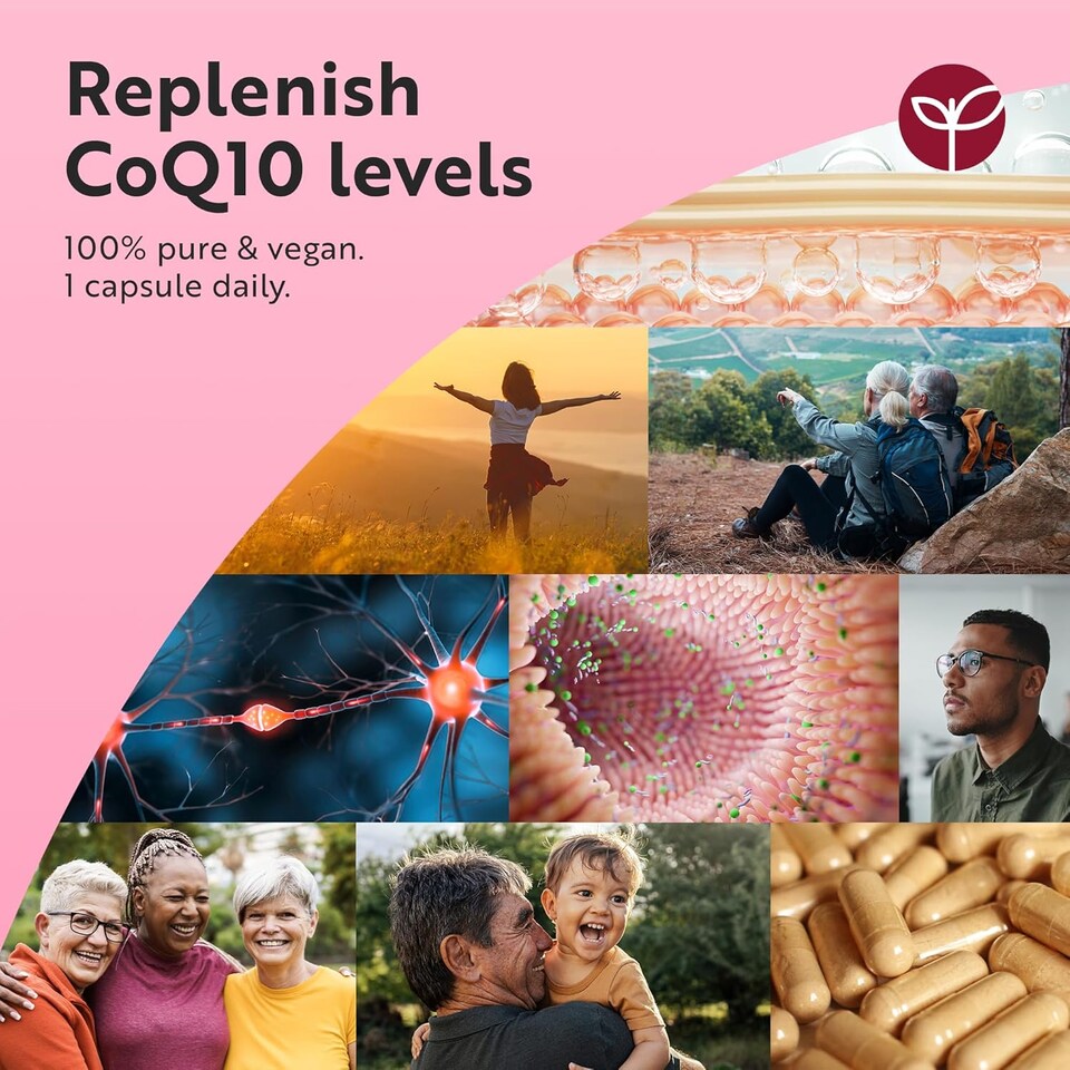 image 1 of Nutravita CoQ10 200mg - High Strength Co Enzyme Q10 - Pure and Naturally Fermented Ubiquinone Coenzyme - Made in The UK - 120 Vegan Capsules