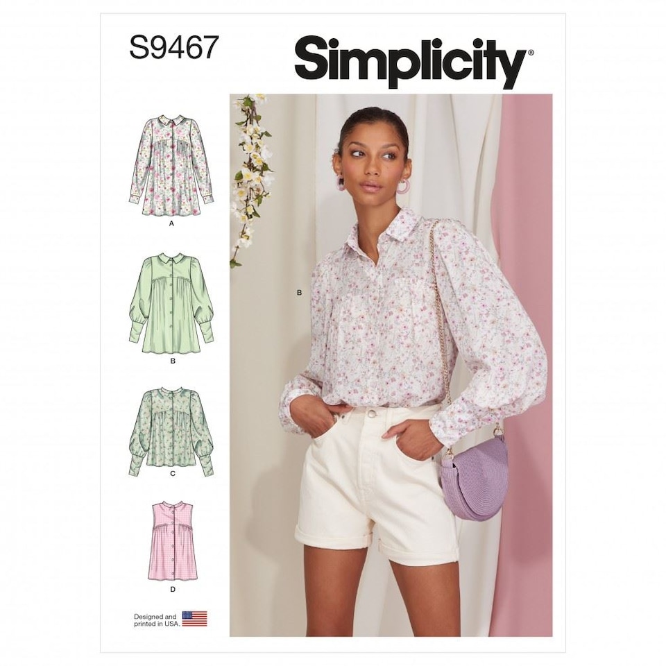 image 1 of Simplicity 9467 Paper Sewing Pattern – Women’s Top, Size H5 (6–8–10–12–14), Intermediate