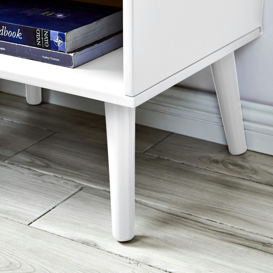image 1 of Furniturebox Alma White Modern Bedside Table