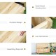 image 5 of Outsunny Wood Storage Bench for Patio, Outdoor Garden Seating, Natural