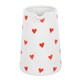 image 2 of Something Different Heart Ceramic Flower Jug - White/Red - One Size