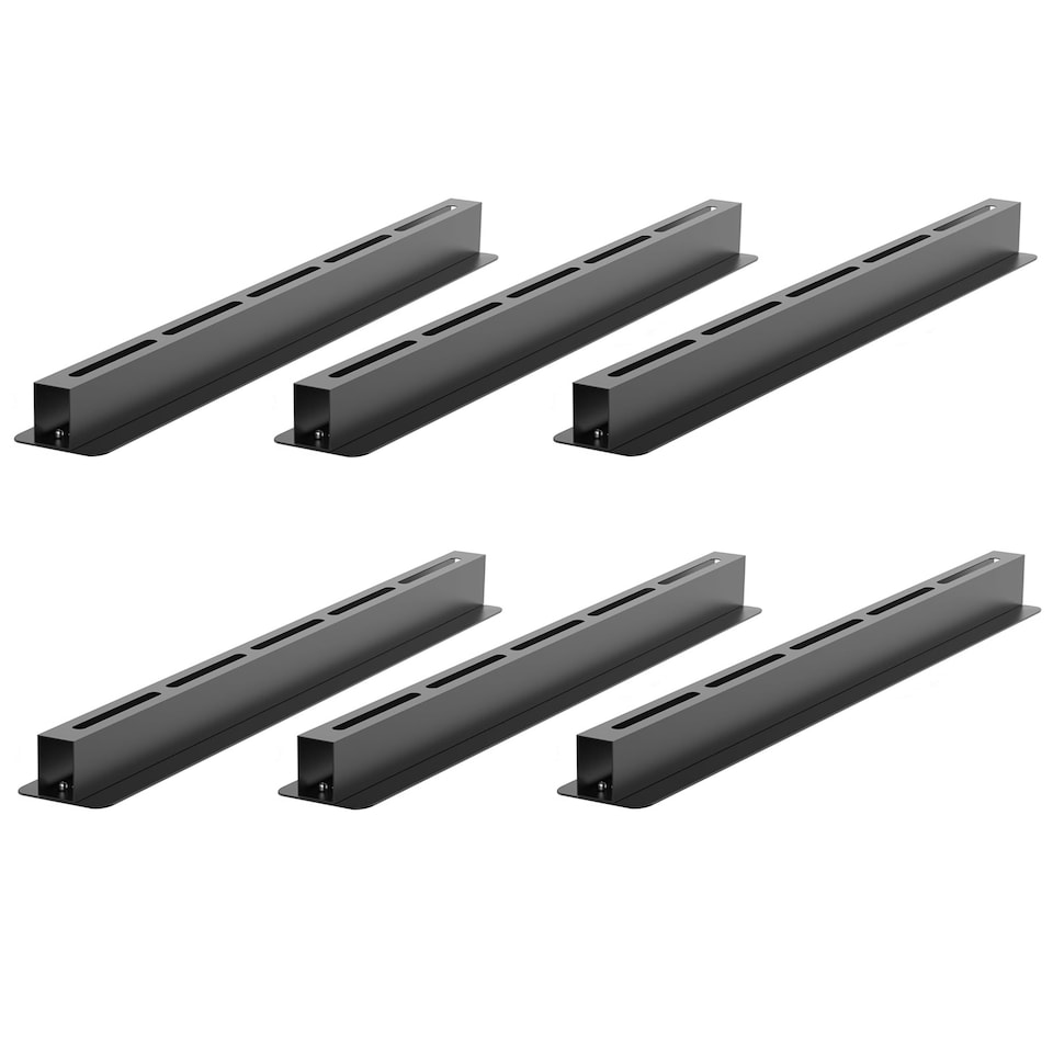 image 1 of Gr8 Home Overhead 6 Pcs Storage Utility Bin Rack Brackets Garage Ceiling Rail Organiser