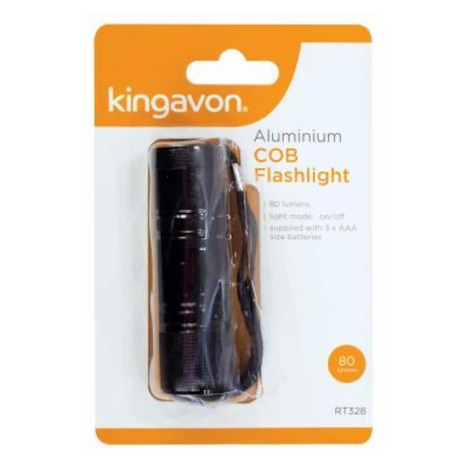Kingavon Aluminium Torch - COB - Black