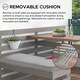 image 7 of SUNJOY Outdoor Picnic Table and Bench Set with Removable Cushions Grey