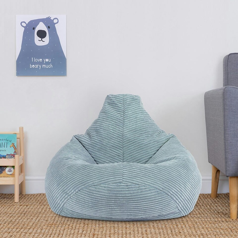 image 1 of icon Dalton Kids Beanbag Corduroy Light Blue Set of 2 Blue