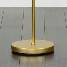 ValueLights Modern Floor Lamp In Gold Metal Finish With Pink Shade