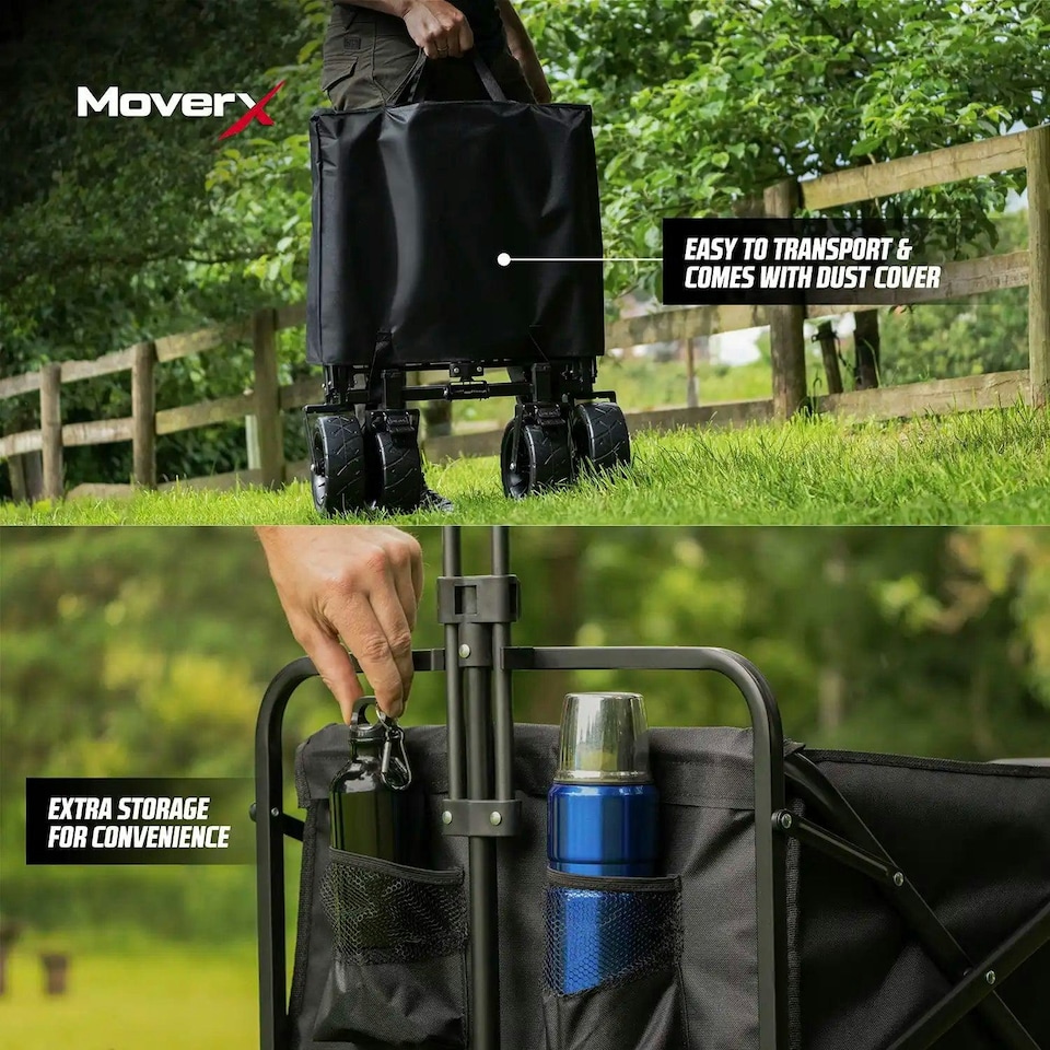 image 1 of MoverX 120L Folding Camping Trolley Festival Wagon