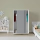 image 4 of URBNLIVING 2 Sliding Door Wardrobe 120cm Freestanding Unit | Multi | White Carcass + Grey Doors | 1